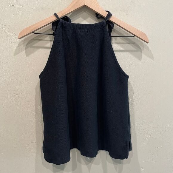 Madewell Tempo Tie-Shoulder Top Black - Size: Small - Picture 3 of 8